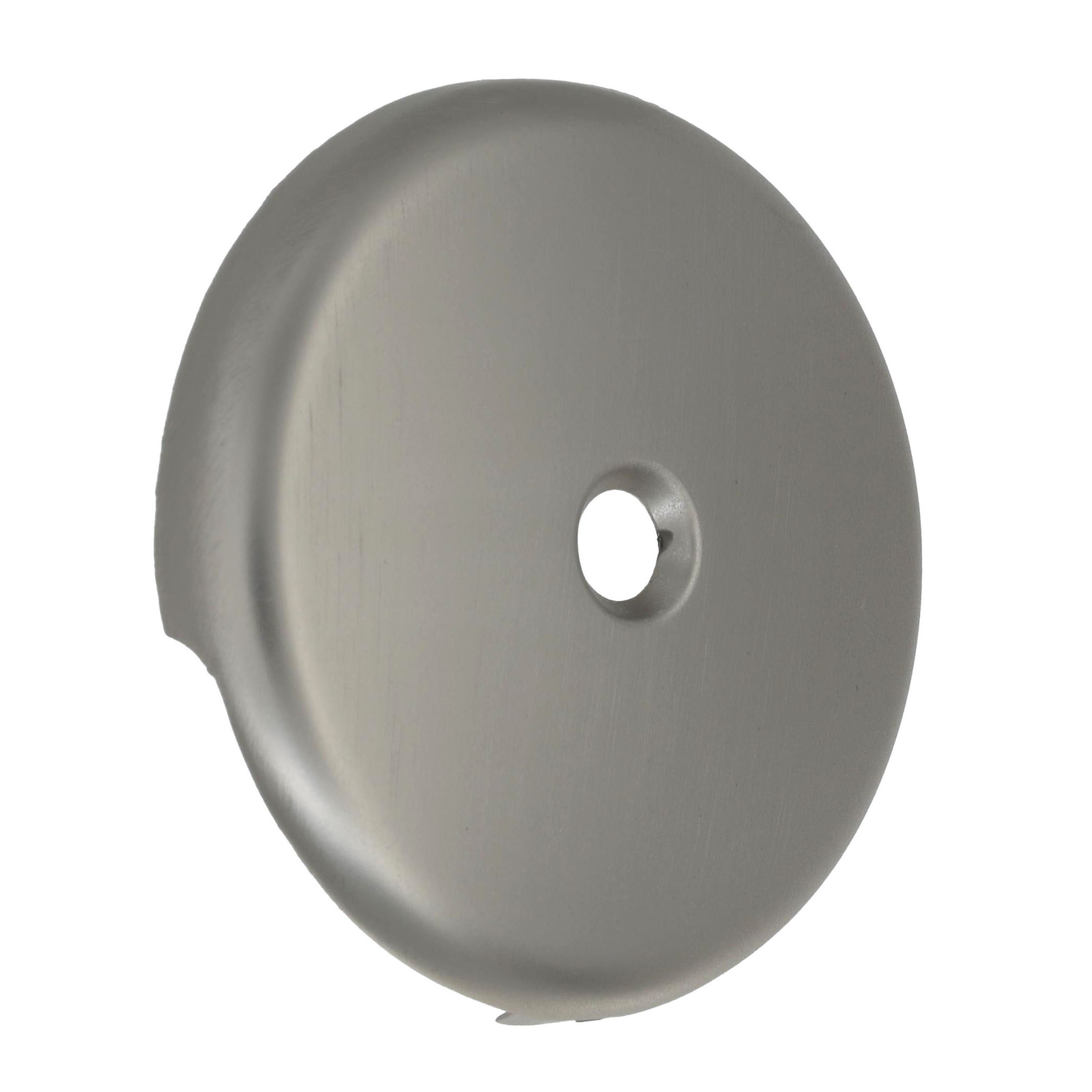Single Hole Bathtub Drain Overflow Plate in Brushed Nickel