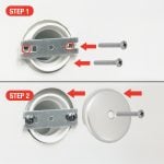 3rd image of Single Hole Bathtub Drain Overflow Plate in Brushed Nickel