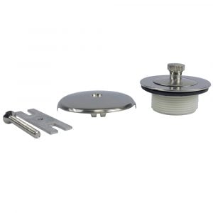 Universal Lift and Turn Tub Drain Trim Kit with Overflow in Brushed Nickel Universal Lift and Turn Tub Drain Trim Kit with Overflow in Brushed Nickel