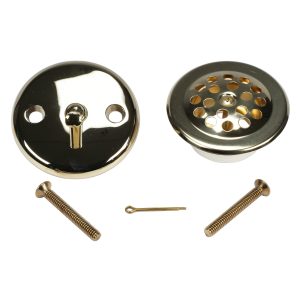 Trip Lever Tub Drain Trim Kit with Overflow in Polished Brass