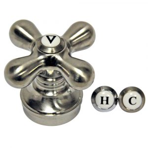 Faucet Cross-Arm Handle in Brushed Nickel Faucet Cross-Arm Handle in Brushed Nickel