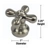 3rd image of Faucet Cross-Arm Handle in Brushed Nickel (2-Pack)