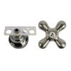 5th image of Faucet Cross-Arm Handle in Brushed Nickel (2-Pack)