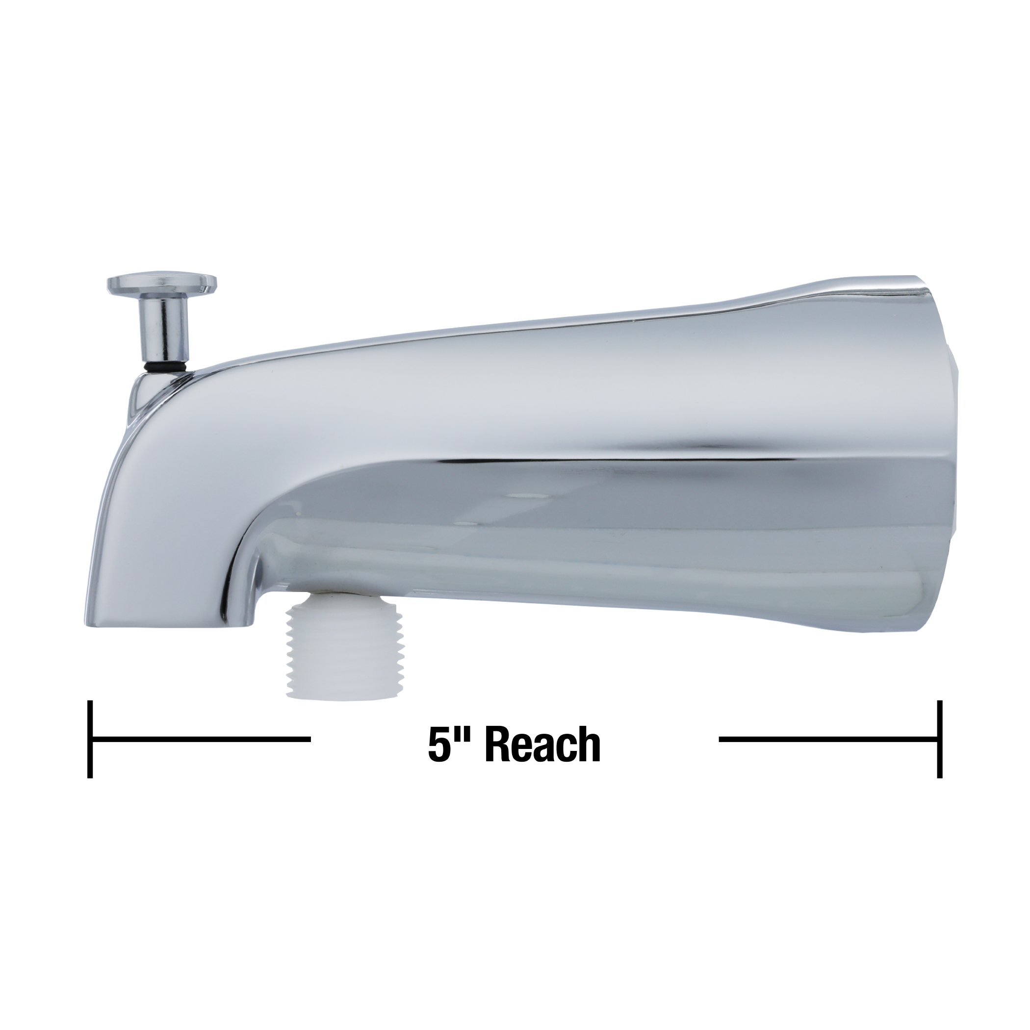 6th image of Universal Tub Spout with Handheld Shower Connection in Chrome 6th image of Universal Tub Spout with Handheld Shower Connection in Chrome