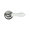 4th image of Decorative Toilet Handle in Chrome with White Handle