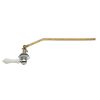 6th image of Decorative Toilet Handle in Chrome with White Handle