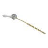 5th image of Decorative Toilet Handle in Chrome with White Handle