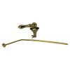 4th image of Universal Decorative Toilet Handle in Polished Brass