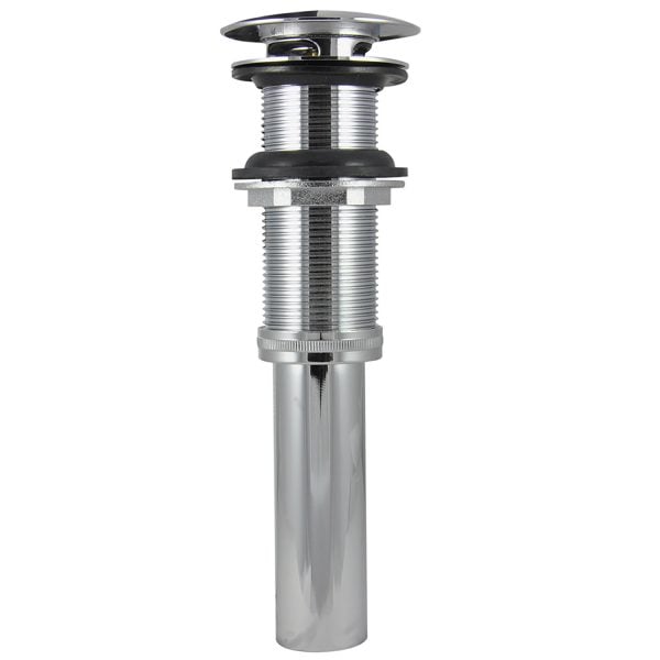 Decorative Push-Button Sink Drain without Overflow in Chrome
