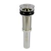 4th image of Decorative Push-Button Sink Drain without Overflow in Brushed Nickel