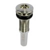 3rd image of Decorative Push-Button Sink Drain without Overflow in Brushed Nickel