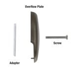 3rd image of Single Hole Bathtub Drain Overflow Plate in Oil Rubbed Bronze