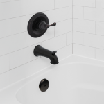 1st image of Single Hole Bathtub Drain Overflow Plate in Oil Rubbed Bronze