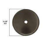 4th image of Single Hole Bathtub Drain Overflow Plate in Oil Rubbed Bronze