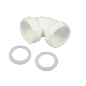 1-1/2 in. 90 Degree Slip Joint Elbow Tube in White