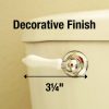 2nd image of Decorative Toilet Handle in Chrome with White Handle