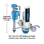 2nd image of HYR460 Water-Saving Toilet Total Repair Kit with Dual Flush Valve