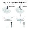 1st image of Decorative Push-Button Sink Drain without Overflow in Matte Black