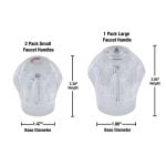 3rd image of Large Universal Replacement Faucet Handle in Clear Acrylic