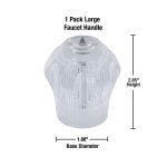 4th image of Large Universal Replacement Faucet Handle in Clear Acrylic