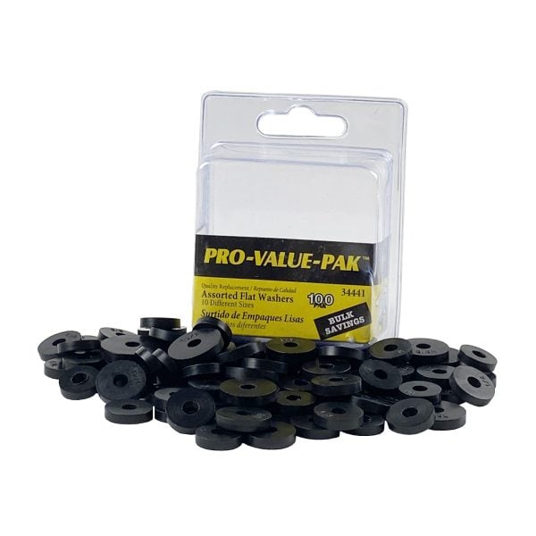 100-Piece Assorted Flat Washer Set 100-Piece Assorted Flat Washer Set