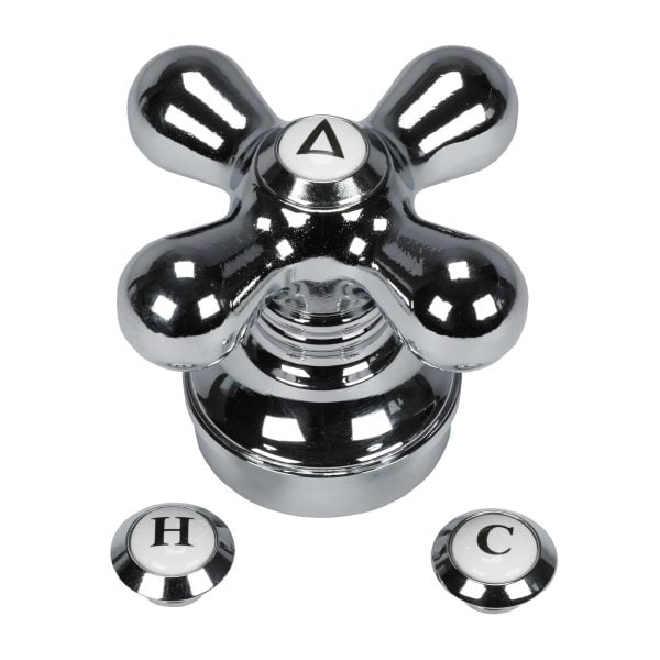 Faucet Cross-Arm Handle in Chrome (2-Pack)