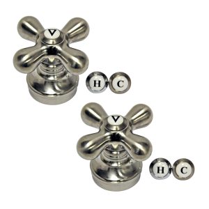 Faucet Cross-Arm Handle in Brushed Nickel (2-Pack) Faucet Cross-Arm Handle in Brushed Nickel (2-Pack)