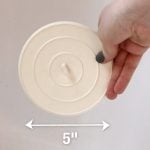 7th image of 5 in. Flat Suction Sink Stopper in White