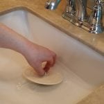 8th image of 5 in. Flat Suction Sink Stopper in White