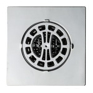 Square Hair Catcher for Shower Drain in Chrome Square Hair Catcher for Shower Drain in Chrome