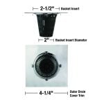 4th image of Square Hair Catcher for Shower Drain in Chrome