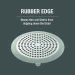 1st image of Bathroom Sink/Bathtub Hair Catcher & Drain Protector in Brushed Nickel (2-Pack)