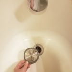 4th image of Bathroom Sink/Bathtub Hair Catcher & Drain Protector in Brushed Nickel (2-Pack)