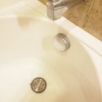 5th image of Bathroom Sink/Bathtub Hair Catcher & Drain Protector in Brushed Nickel (2-Pack)