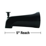 7th image of Diverter Tub Spout in Matte Black