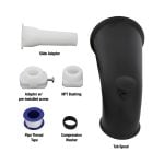 4th image of 6 in. Decorative Tub Spout with Pull Up Diverter in Matte Black
