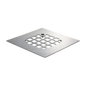 Square Snap-In Shower Drain Cover in Chrome Square Snap-In Shower Drain Cover in Chrome