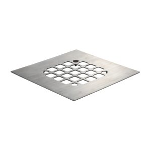 Square Snap-In Shower Drain Cover in Brushed Nickel Square Snap-In Shower Drain Cover in Brushed Nickel