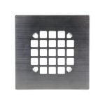 3rd image of Square Snap-In Shower Drain Cover in Brushed Nickel