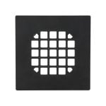3rd image of Square Snap-In Shower Drain Cover in Matte Black