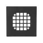2nd image of Square Snap-In Shower Drain Cover in Matte Black