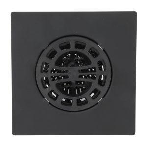 Square Hair Catcher for Shower Drain in Matte Black Square Hair Catcher for Shower Drain in Matte Black