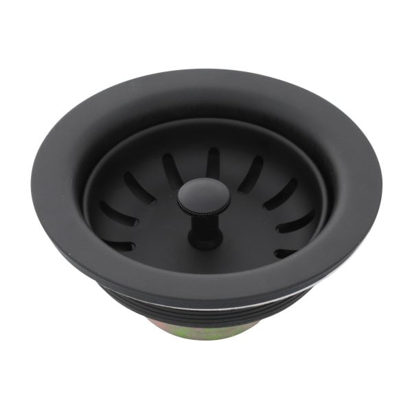 3-1/2 in. Basket Strainer Assembly in Matte Black 3-1/2 in. Basket Strainer Assembly in Matte Black