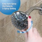 5th image of 5-Spray Water-Saving Shower Head in Chrome