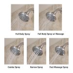 3rd image of 5-Spray Water-Saving Shower Head in Brushed Nickel