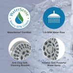 2nd image of 5-Spray Water-Saving Shower Head in Brushed Nickel