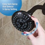 5th image of 5-Spray Water-Saving Shower Head in Oil Rubbed Bronze