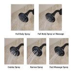 3rd image of 5-Spray Water-Saving Shower Head in Matte Black