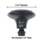 6th image of 5-Spray Water-Saving Shower Head in Matte Black