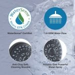 2nd image of 5-Spray Water-Saving Shower Head in Matte Black